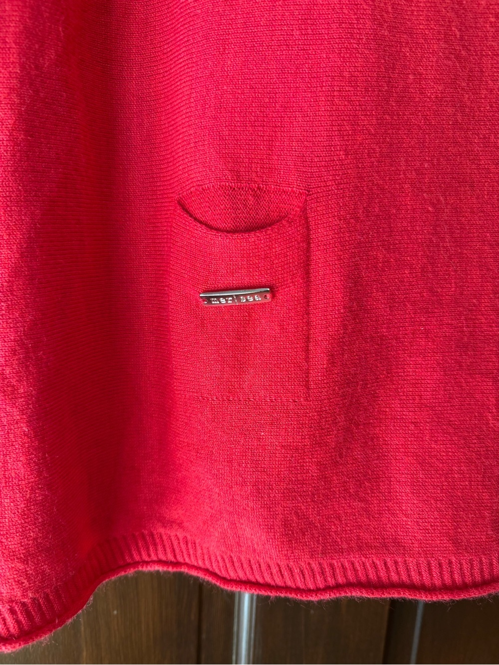 Women’s Red Mersea Catalina Sweater with Front Pocket Detail One Size - Picture 2 of 8